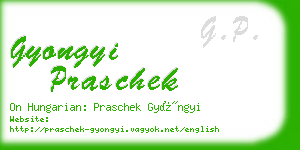 gyongyi praschek business card